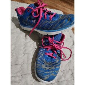 Champion Sneakers Memory Foam Tennis  Shoes Women's Size 7 Blue, Pink, And Gray